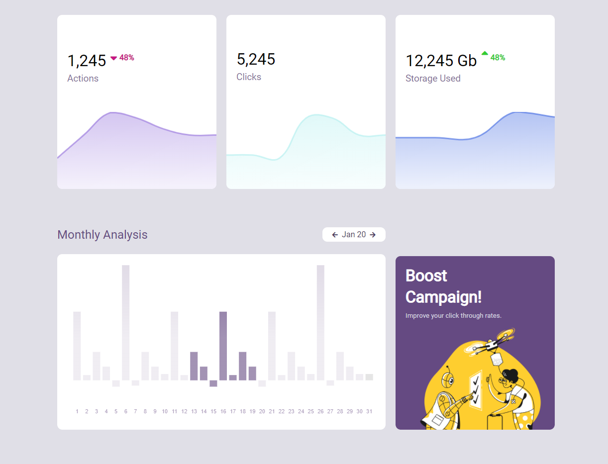 数据统计网页设计，实用的数据可视化界面ui设计