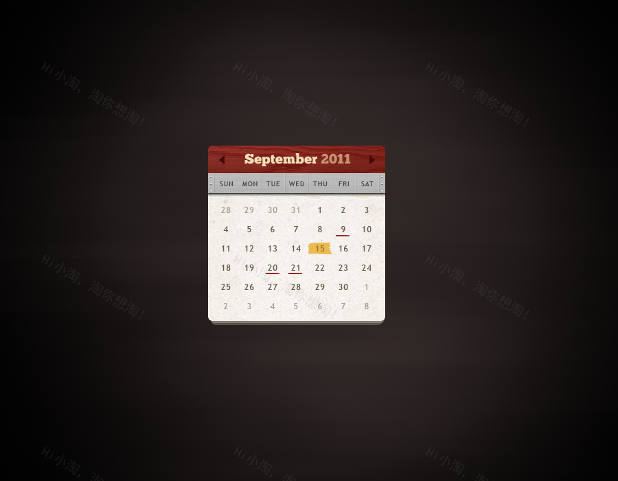 日期表ui界面设计_本月日期表ui界面设计