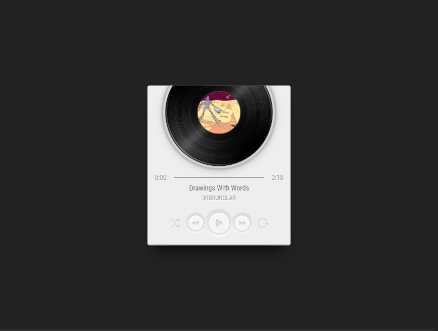 简约黑胶唱片音频播放器下载素材