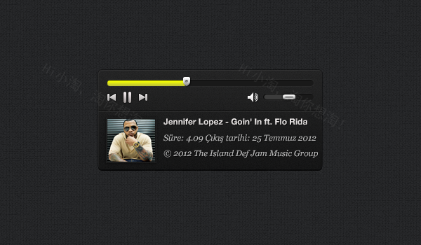 网页音乐播放器music-player UI界面素材下载