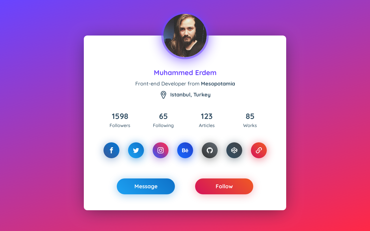 个人资料html网页代码，UI设计个人简历模板