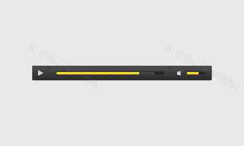 黑色的网页UI音乐播放器界面设计psd素材下载