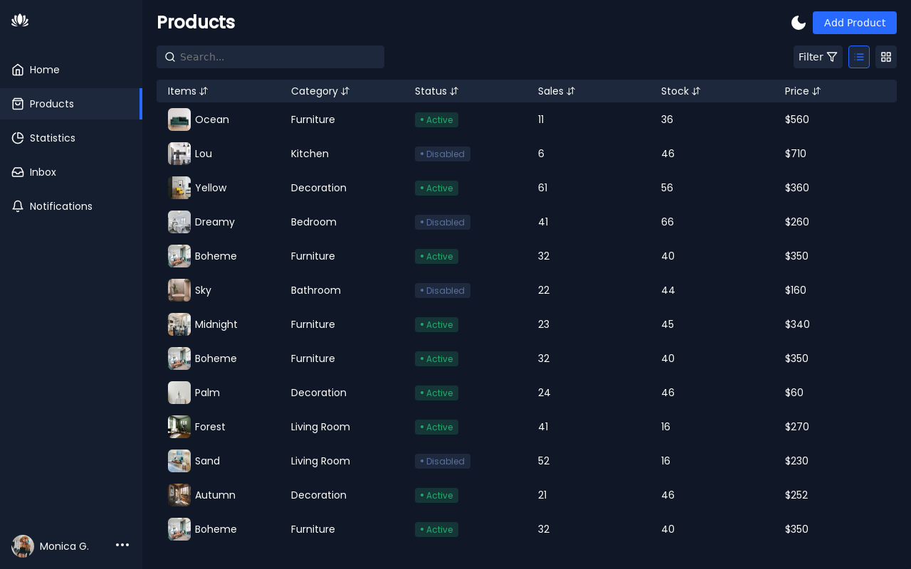 产品展示图文列表ui界面设计
