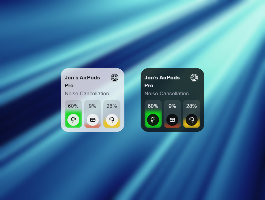 电池电量显示小部件小组件素材