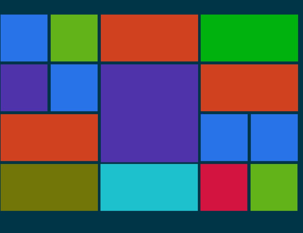 div css制作win8风格的七彩九宫格布局样式