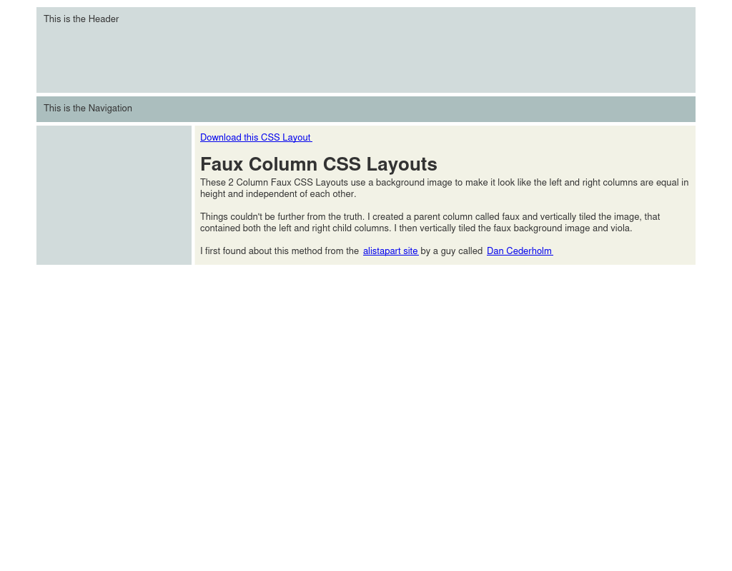div css学习教程制作3种常用的网页布局样式
