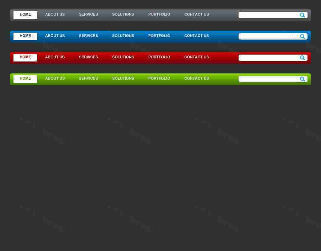div css布局制作四色清爽实用的带搜索按钮的导航菜单样式