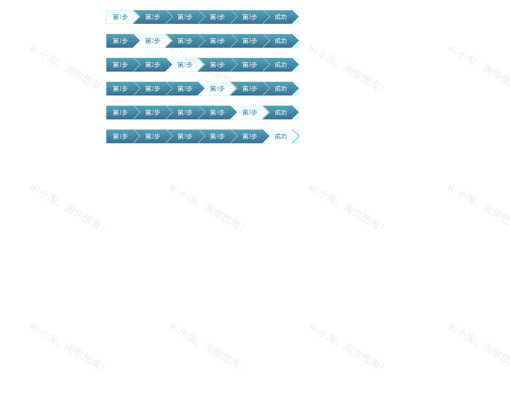 div+css布局制作横向带箭头步骤流程样式